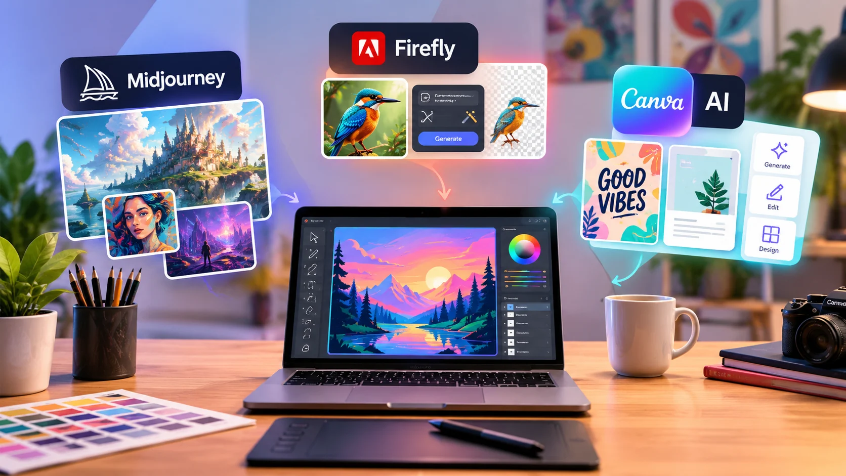 AI Tools for Graphic Designers: Midjourney, Firefly & Canva AI